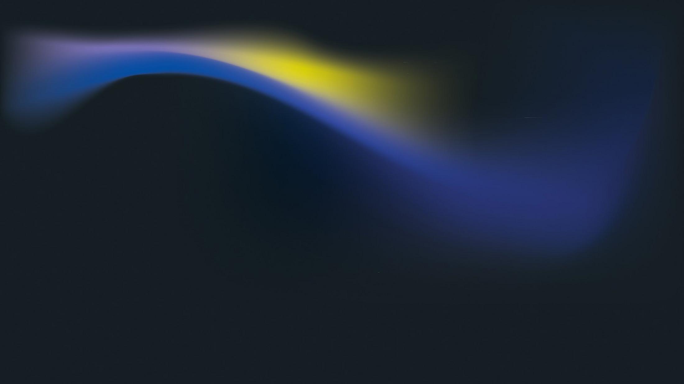 a blue and black background with a white and blue striped line